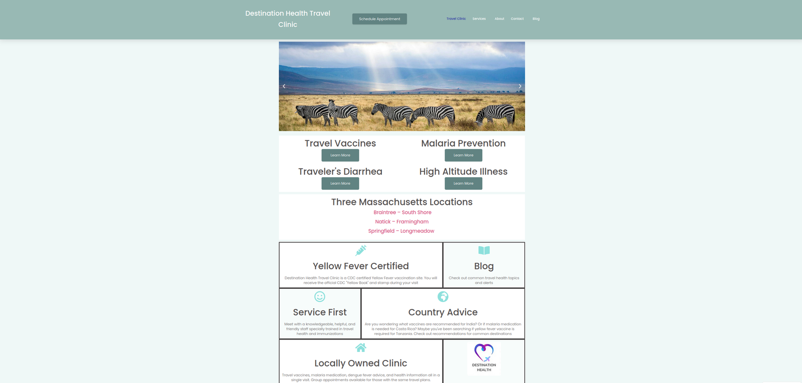 JmBee Travel Health old website