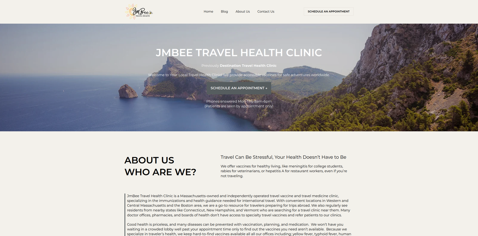JmBee Travel Health new website